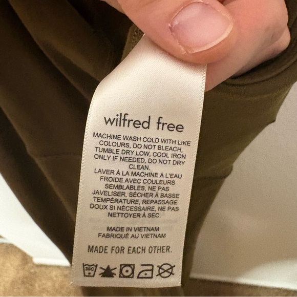 Aritzia Wilfred Free Divinity Kick Flare Jumpsuit in Bough Green Size XL New - Picture 5 of 9